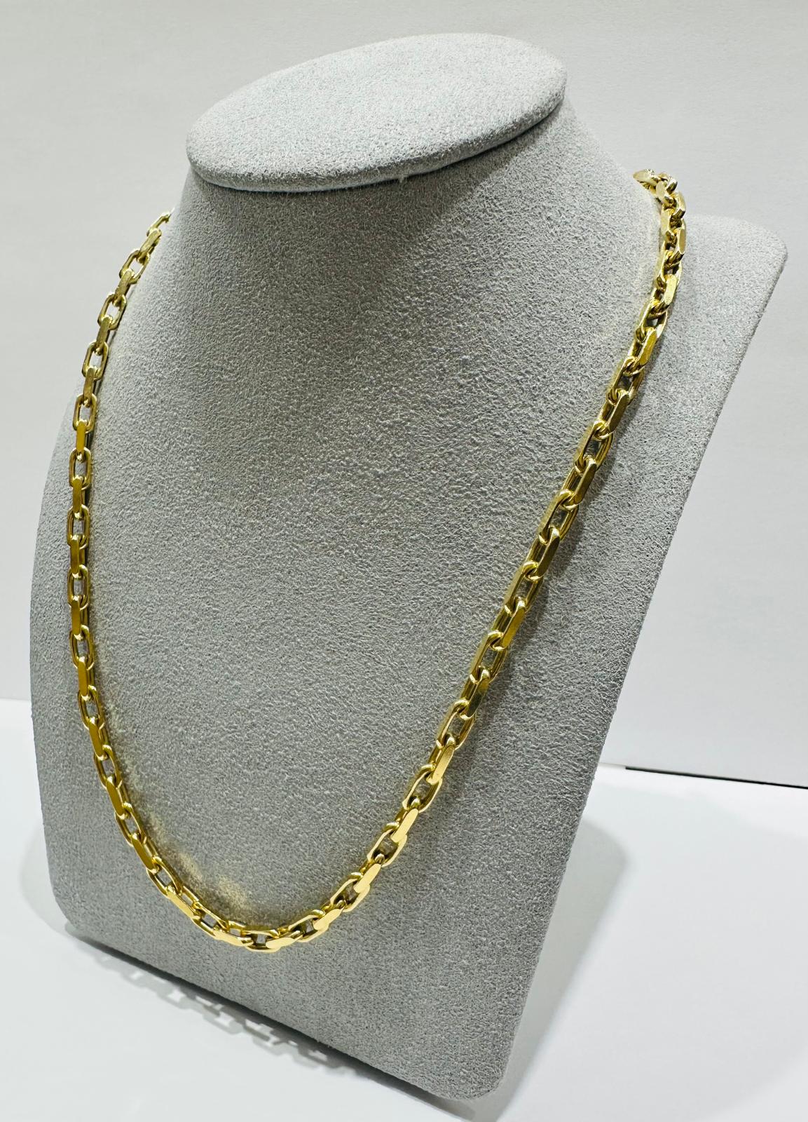 10K GOLD PAPER CLIP LINK CHAIN-  24"  3.62mm  32.5gm