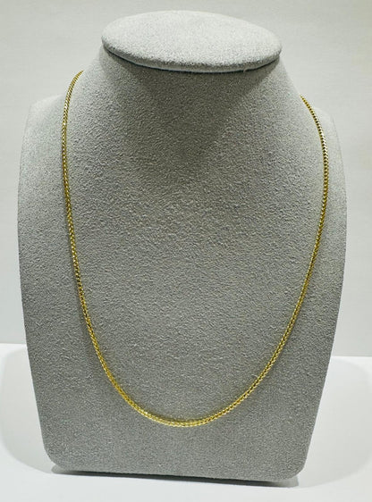 10K GOLD FRANCO LINK CHAIN-  20"  1.25mm  3.9gm