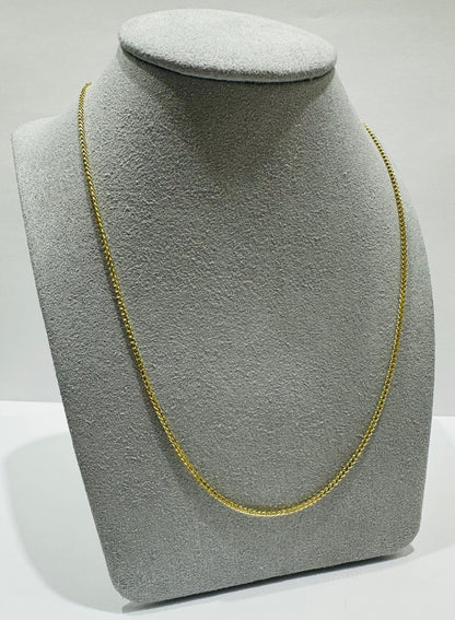 10K GOLD FRANCO LINK CHAIN-  20"  1.25mm  3.9gm
