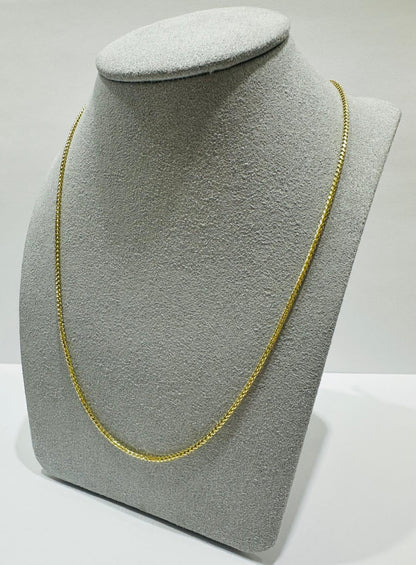 10K GOLD FRANCO LINK CHAIN-  20"  1.25mm  3.9gm
