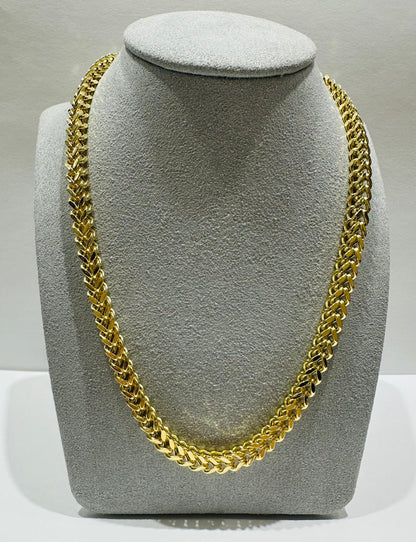 10K GOLD FRANCO LINK NECKLACE-  26"  5.55mm  40.5gm