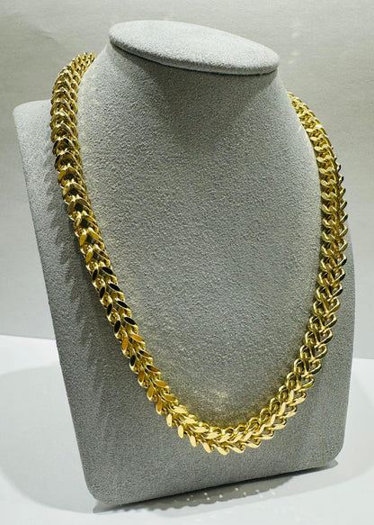 10K GOLD FRANCO LINK NECKLACE-  24"  6.80mm  56.9gm