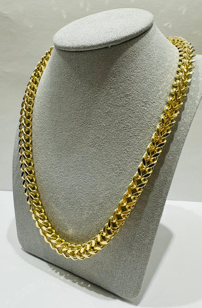 10K GOLD FRANCO LINK NECKLACE-  24"  6.80mm  56.9gm