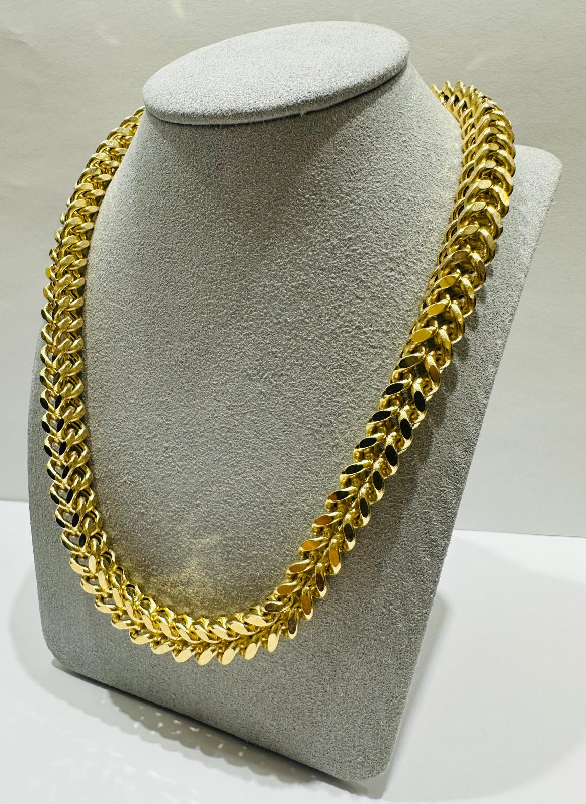 10K GOLD FRANCO LINK NECKLACE-  26"  8.35mm  97.0gm