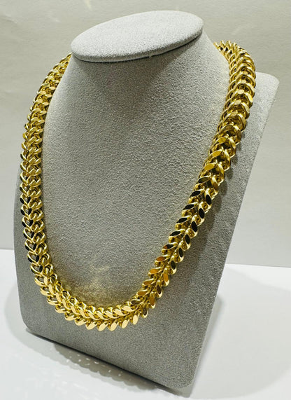 10K GOLD FRANCO LINK NECKLACE-  26"  8.35mm  97.0gm