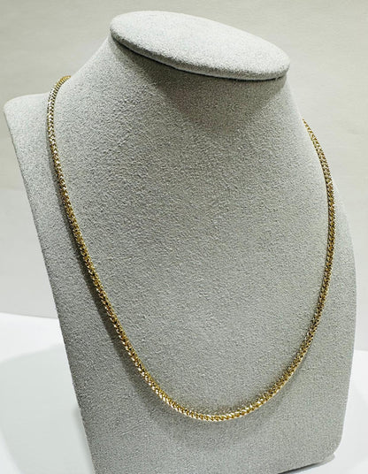 10K GOLD DIAMOND CUT FRANCO LINK CHAIN- 10gm  20"