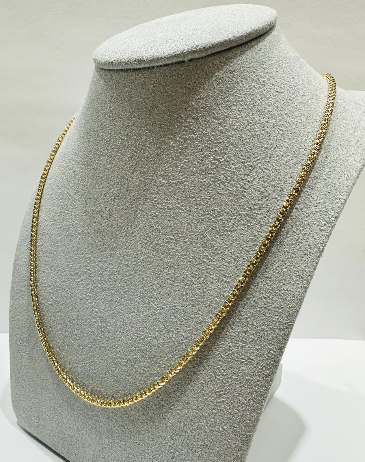 10K GOLD DIAMOND CUT FRANCO LINK CHAIN- 10gm  20"