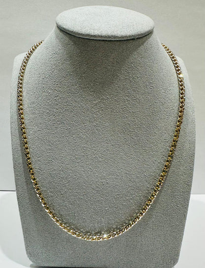10K GOLD DIAMOND CUT FRANCO LINK CHAIN- 26.1gm  22"