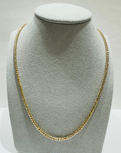 10K GOLD DIAMOND CUT FRANCO LINK CHAIN- 15.9gm  20"