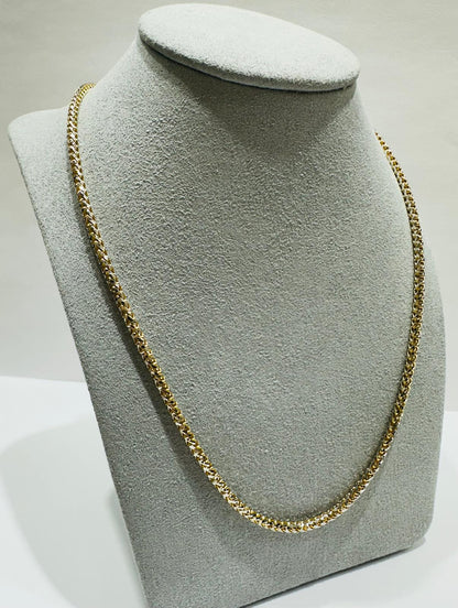 10K GOLD DIAMOND CUT FRANCO LINK CHAIN- 15.9gm  20"