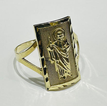 10K GOLD SAINT JUDE RING- WEIGHT: 2.6gm