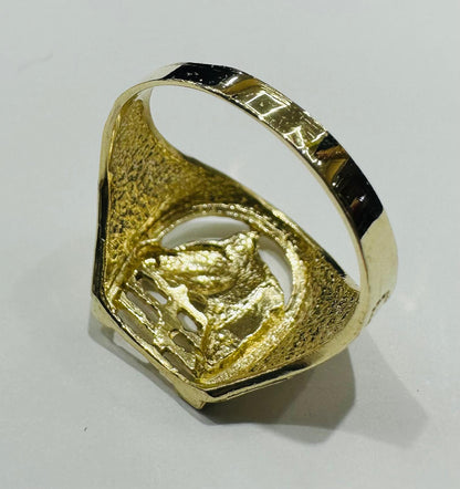 10K GOLD HORSESHOE RING- WEIGHT: 3.3gm