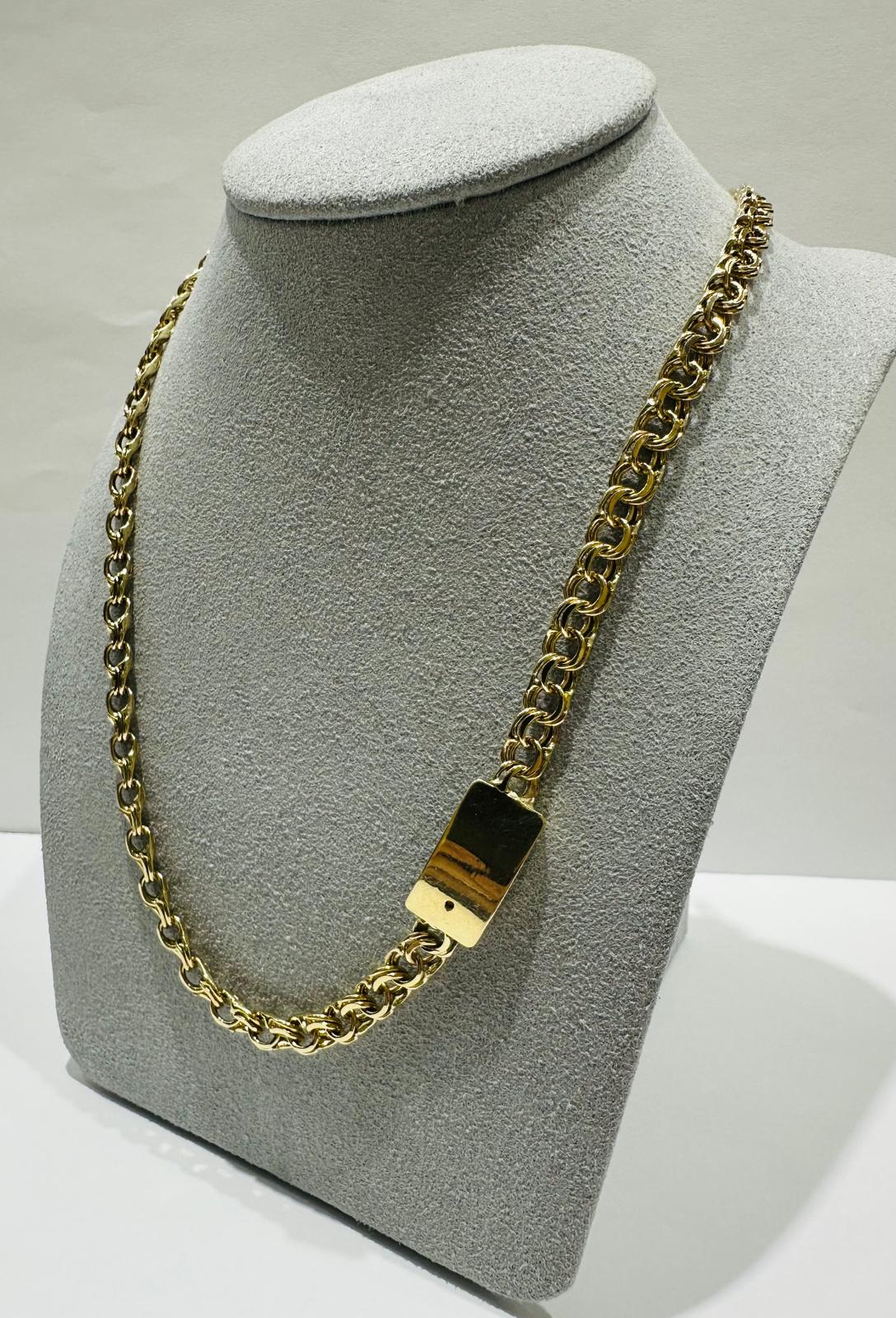 10K GOLD CHINO LINK CHAIN- 22"  5.55mm  28.2gm