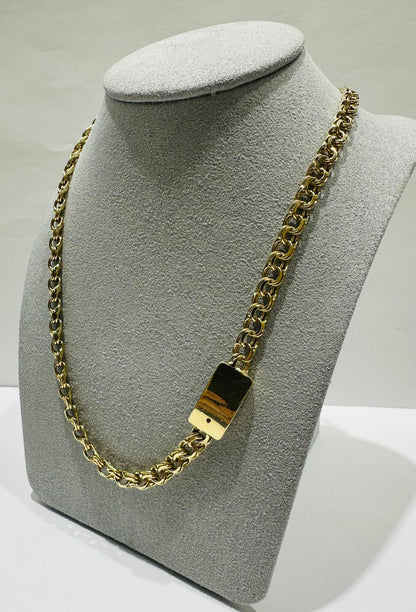 10K GOLD CHINO LINK CHAIN- 22"  5.55mm  28.2gm