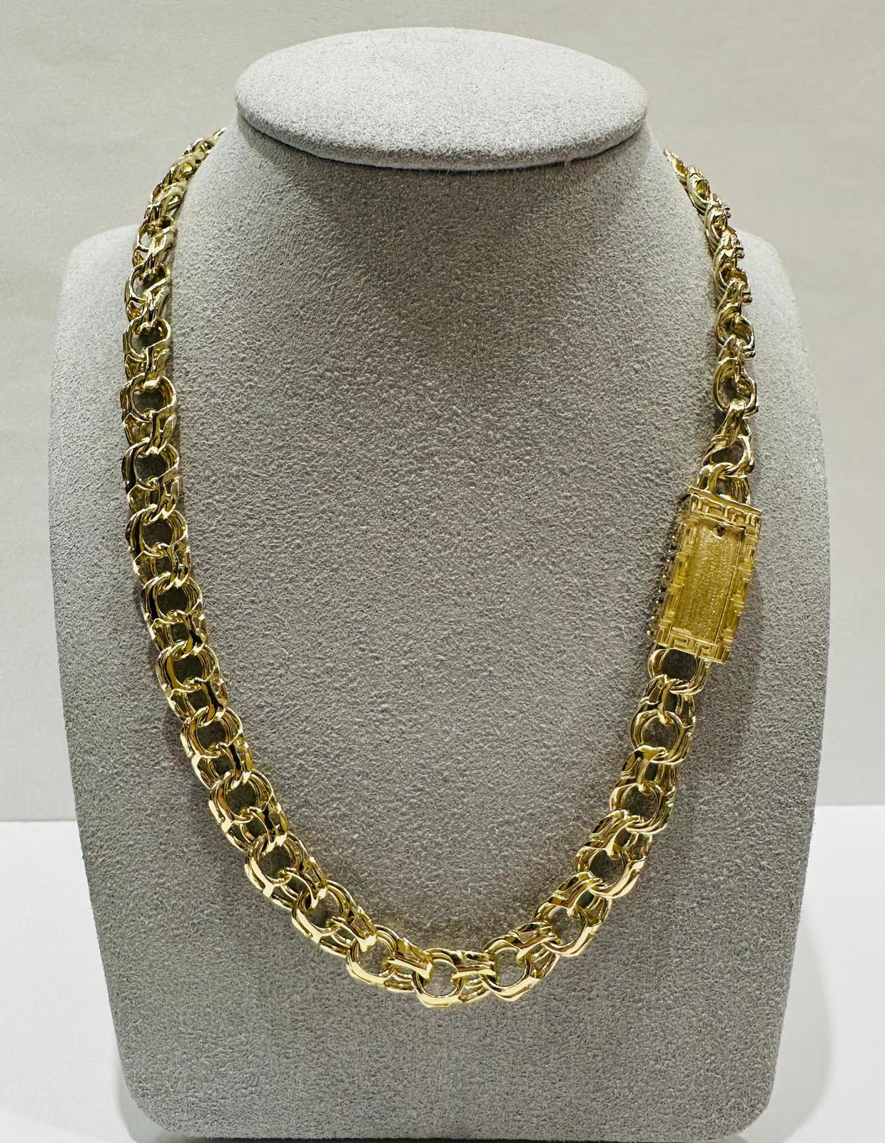 10K GOLD CHINO LINK CHAIN- 24"  8.50mm  61.6gm