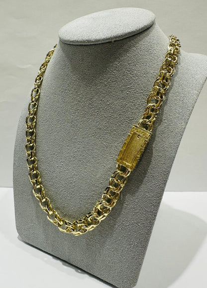 10K GOLD CHINO LINK CHAIN- 24"  8.50mm  61.6gm
