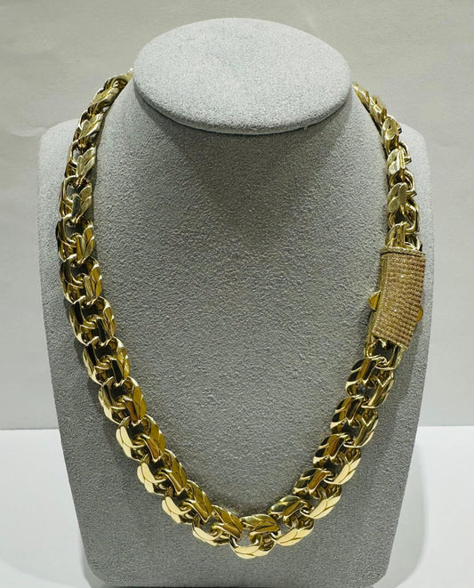 10K GOLD CHINO LINK CHAIN- 22"  12.20mm   55.5gm