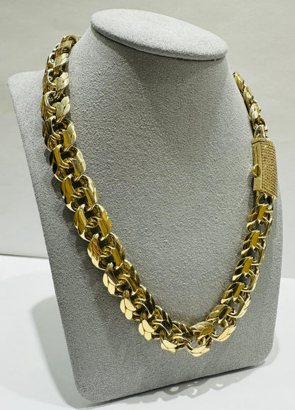 10K GOLD CHINO LINK CHAIN- 22"  12.20mm   55.5gm