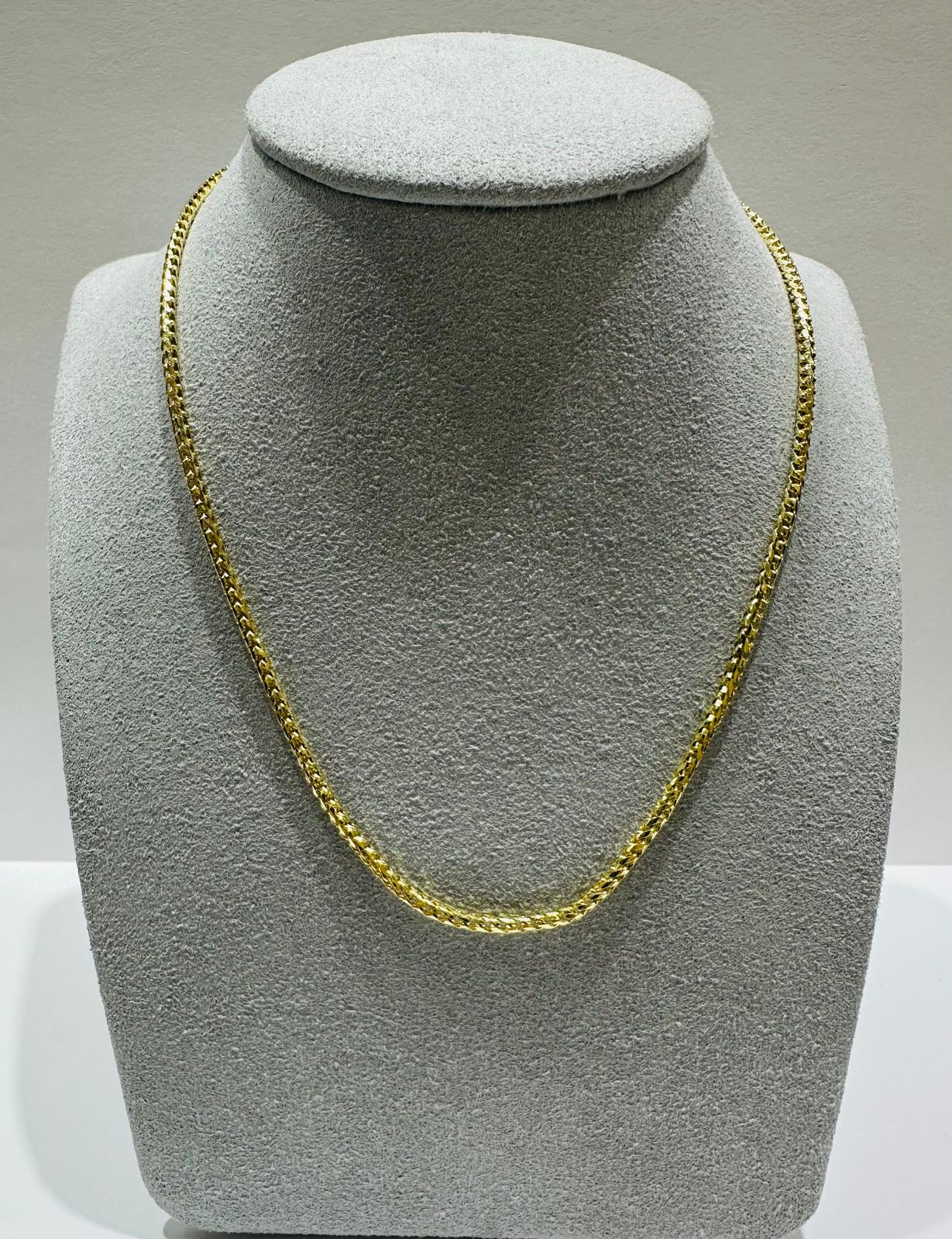 10K GOLD FRANCO LINK CHAIN- 14"  1.95mm  7.2gm