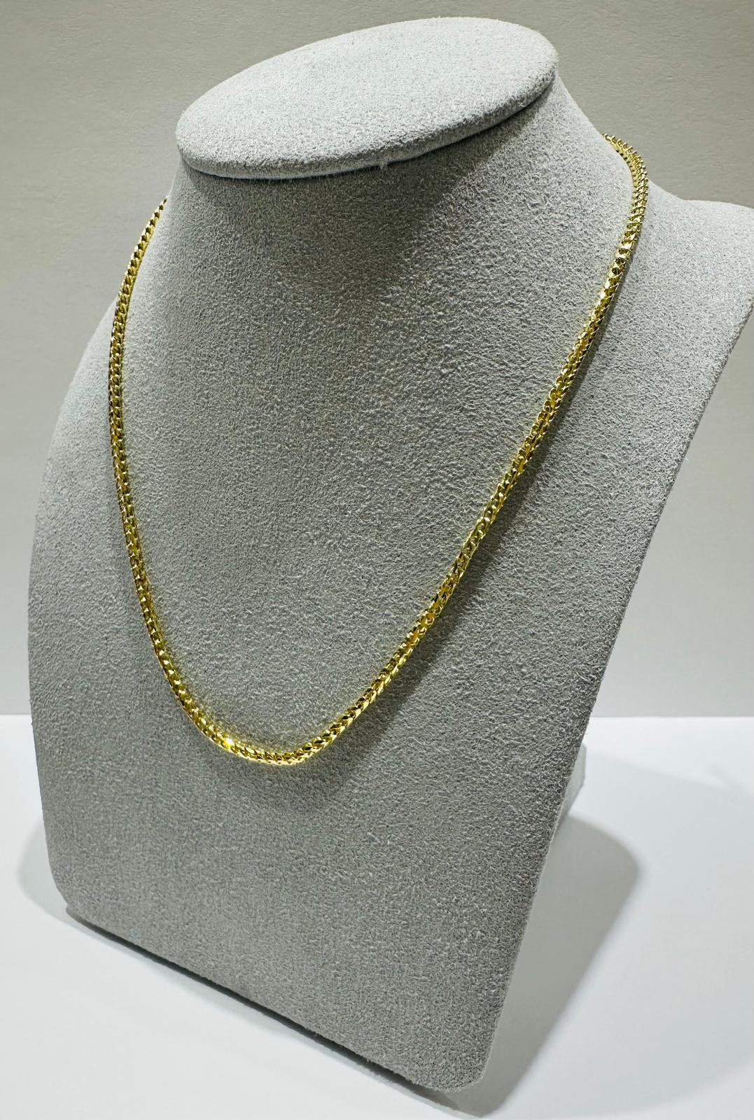 10K GOLD FRANCO LINK CHAIN- 14"  1.95mm  7.2gm