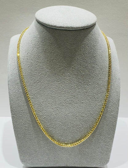 10K GOLD FRANCO LINK CHAIN- 16"  1.95mm  8.4gm