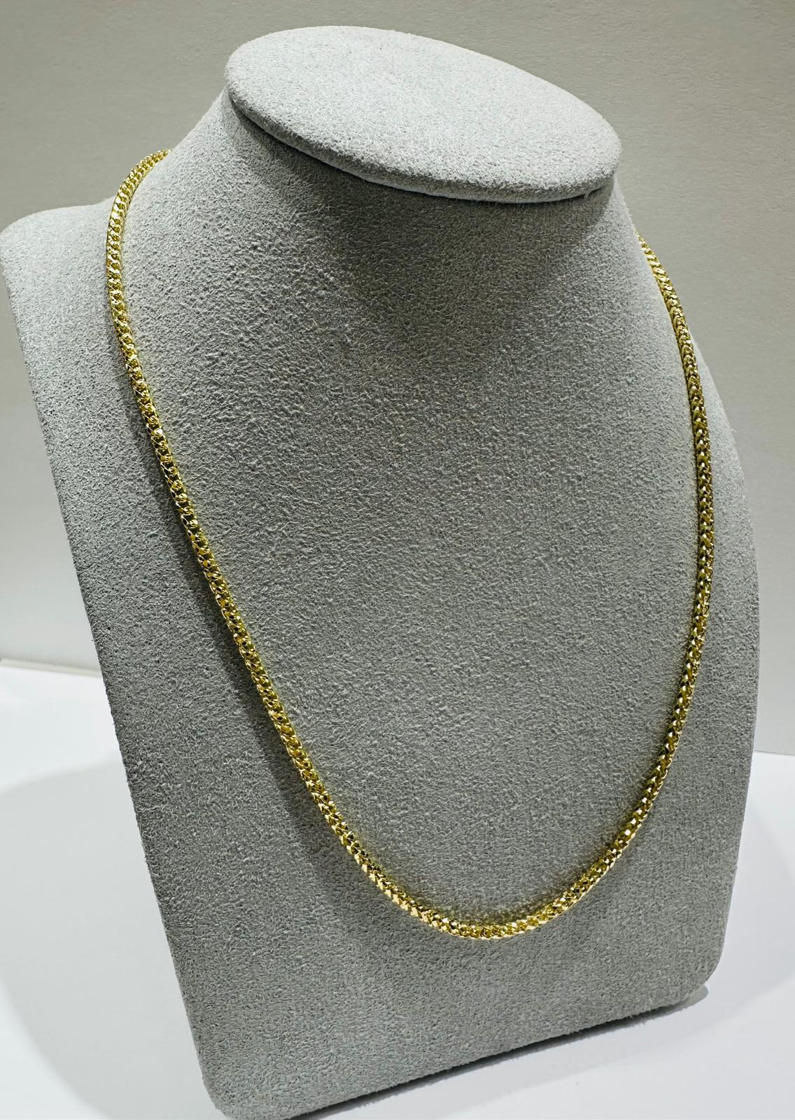 10K GOLD FRANCO LINK CHAIN- 16"  1.95mm  8.4gm