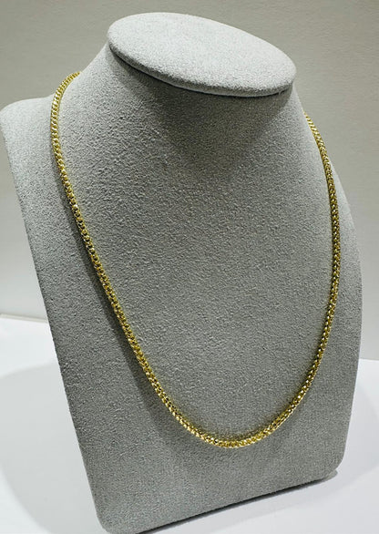 10K GOLD FRANCO LINK CHAIN- 16"  1.95mm  8.4gm