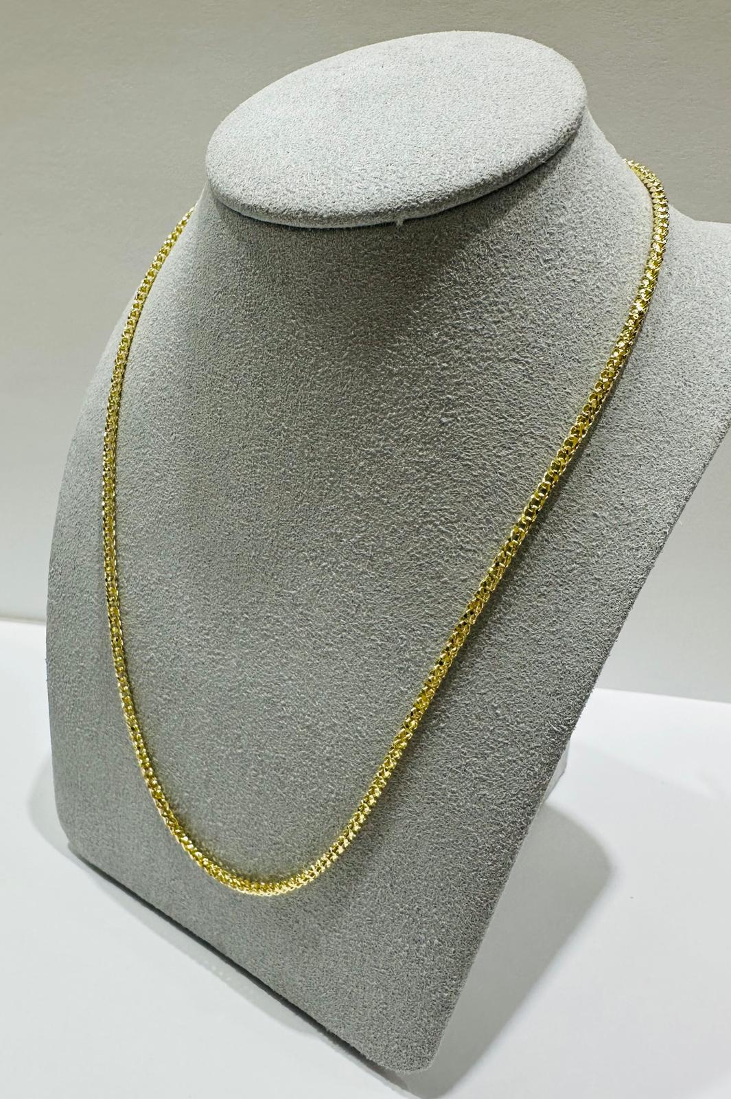 10K GOLD FRANCO LINK CHAIN- 16"  1.95mm  8.4gm