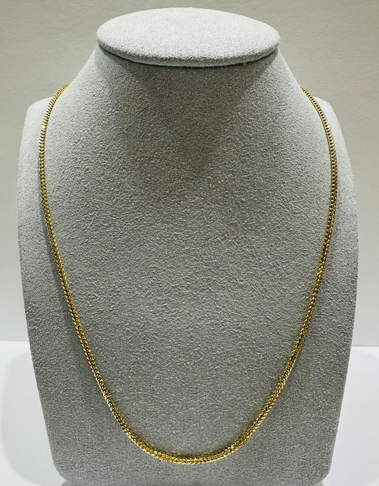10K GOLD FRANCO LINK CHAIN- 24"  1.49mm  8.1gm