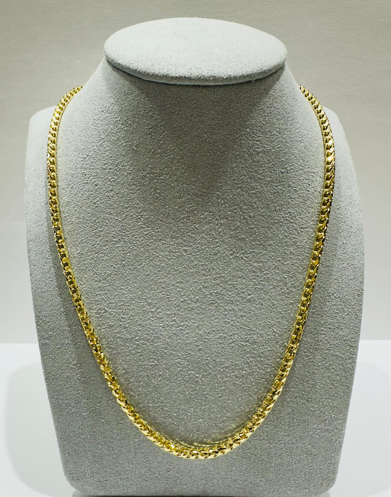 10K GOLD FRANCO LINK CHAIN- 22"  2.85mm  25.3gm