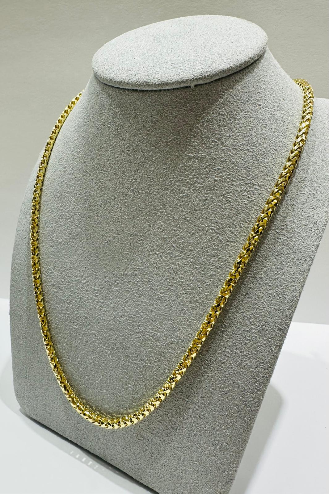 10K GOLD FRANCO LINK CHAIN- 22"  2.85mm  25.3gm