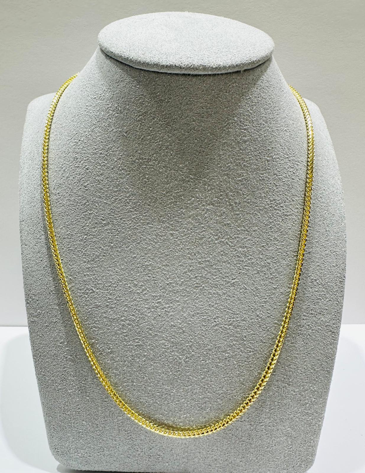 10K GOLD FRANCO LINK CHAIN- 22"  1.80mm  11.7gm
