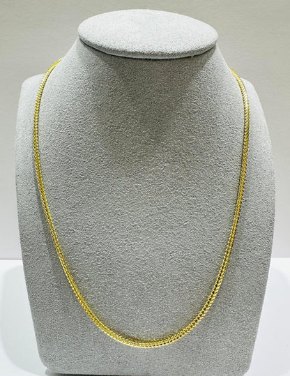 10K GOLD FRANCO LINK CHAIN- 22"  1.80mm  11.7gm