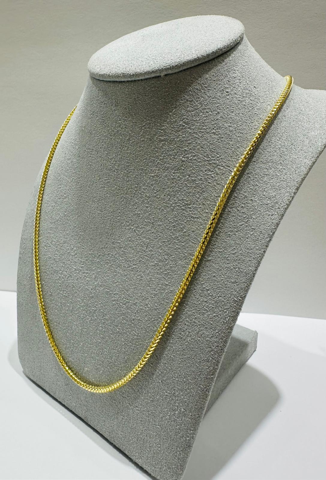 10K GOLD FRANCO LINK CHAIN- 22"  1.80mm  11.7gm