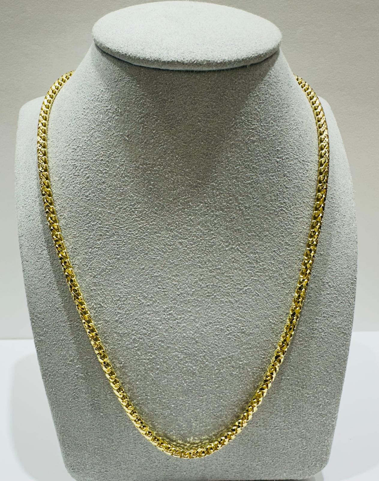 10K GOLD FRANCO LINK CHAIN- 24"  3.05mm  29.0gm