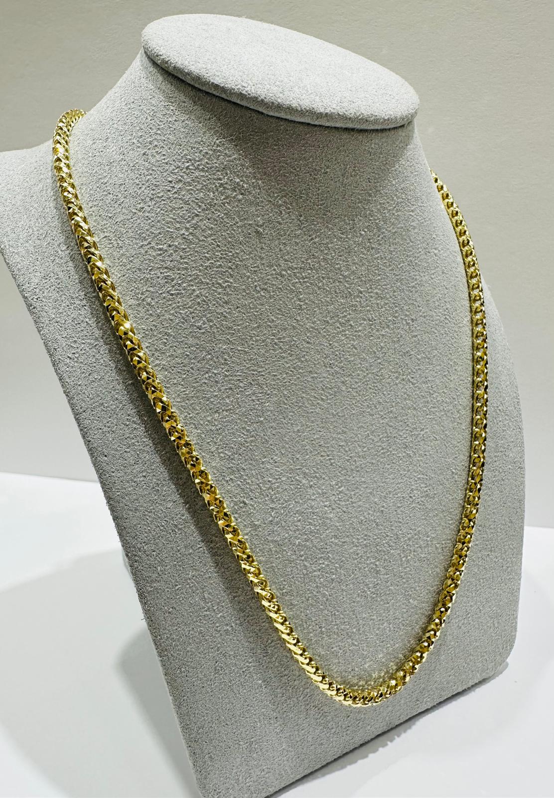 10K GOLD FRANCO LINK CHAIN- 24"  3.05mm  29.0gm