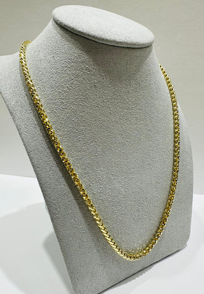 10K GOLD FRANCO LINK CHAIN- 24"  3.05mm  29.0gm