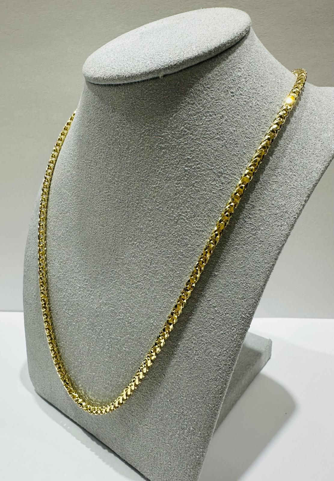 10K GOLD FRANCO LINK CHAIN- 24"  3.05mm  29.0gm