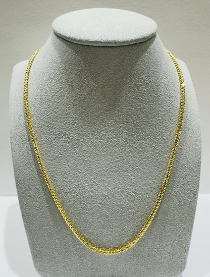 10K GOLD FRANCO LINK CHAIN- 24"  2mm  12.7gm
