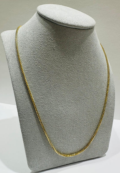 10K GOLD FRANCO LINK CHAIN- 24"  1.49mm  8.1gm