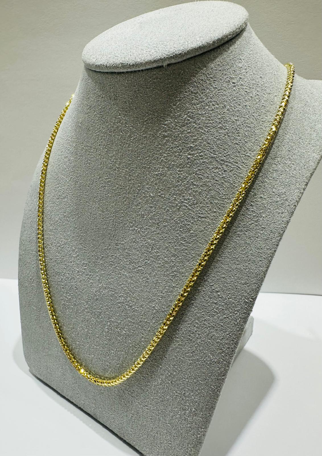 10K GOLD FRANCO LINK CHAIN- 24"  2mm  12.7gm