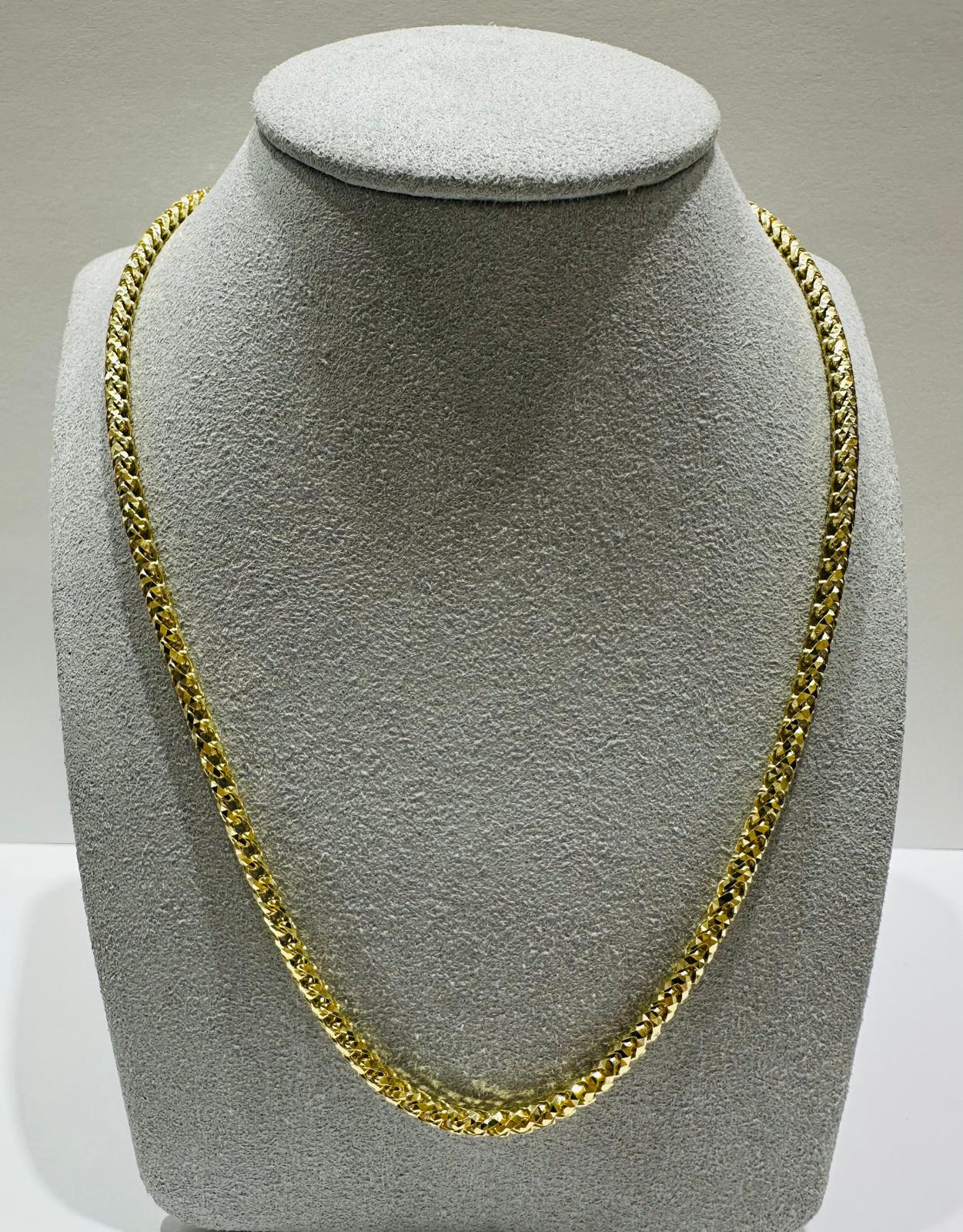 10K GOLD FRANCO LINK CHAIN- 20"  2.95mm  24.5gm