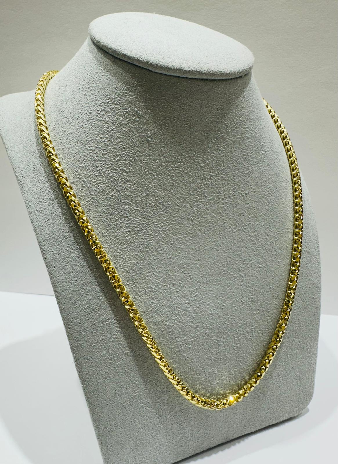 10K GOLD FRANCO LINK CHAIN- 20"  2.95mm  24.5gm