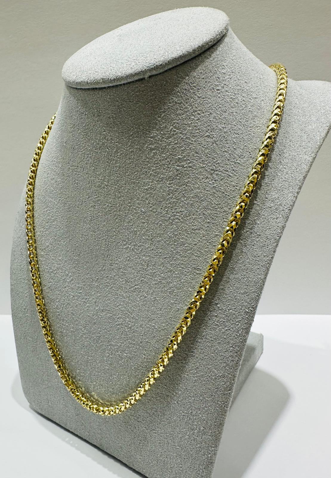 10K GOLD FRANCO LINK CHAIN- 20"  2.95mm  24.5gm