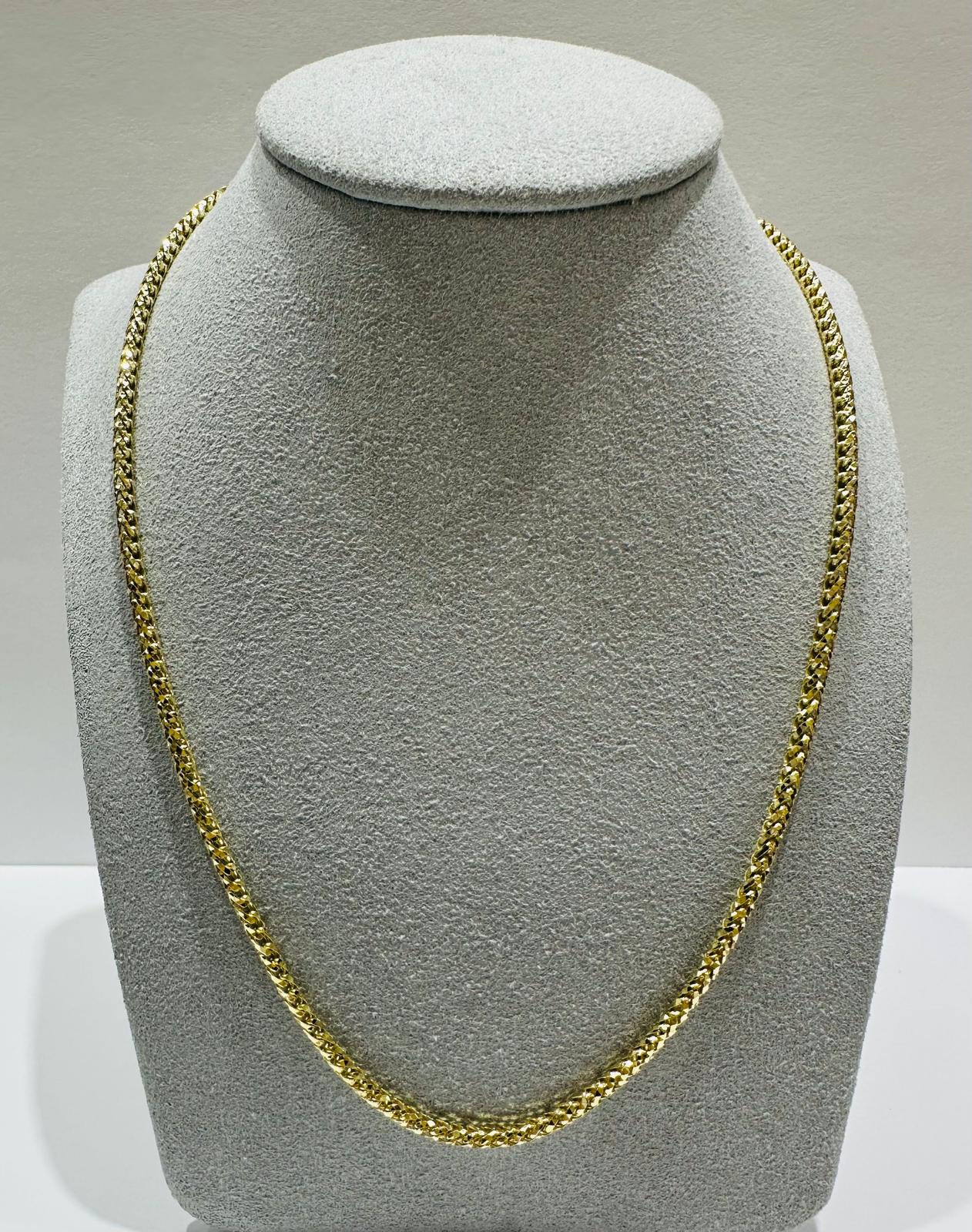 10K GOLD FRANCO LINK CHAIN- 24"  2.45mm  18.4gm