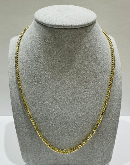 10K GOLD FRANCO LINK CHAIN- 24"  2.45mm  18.4gm