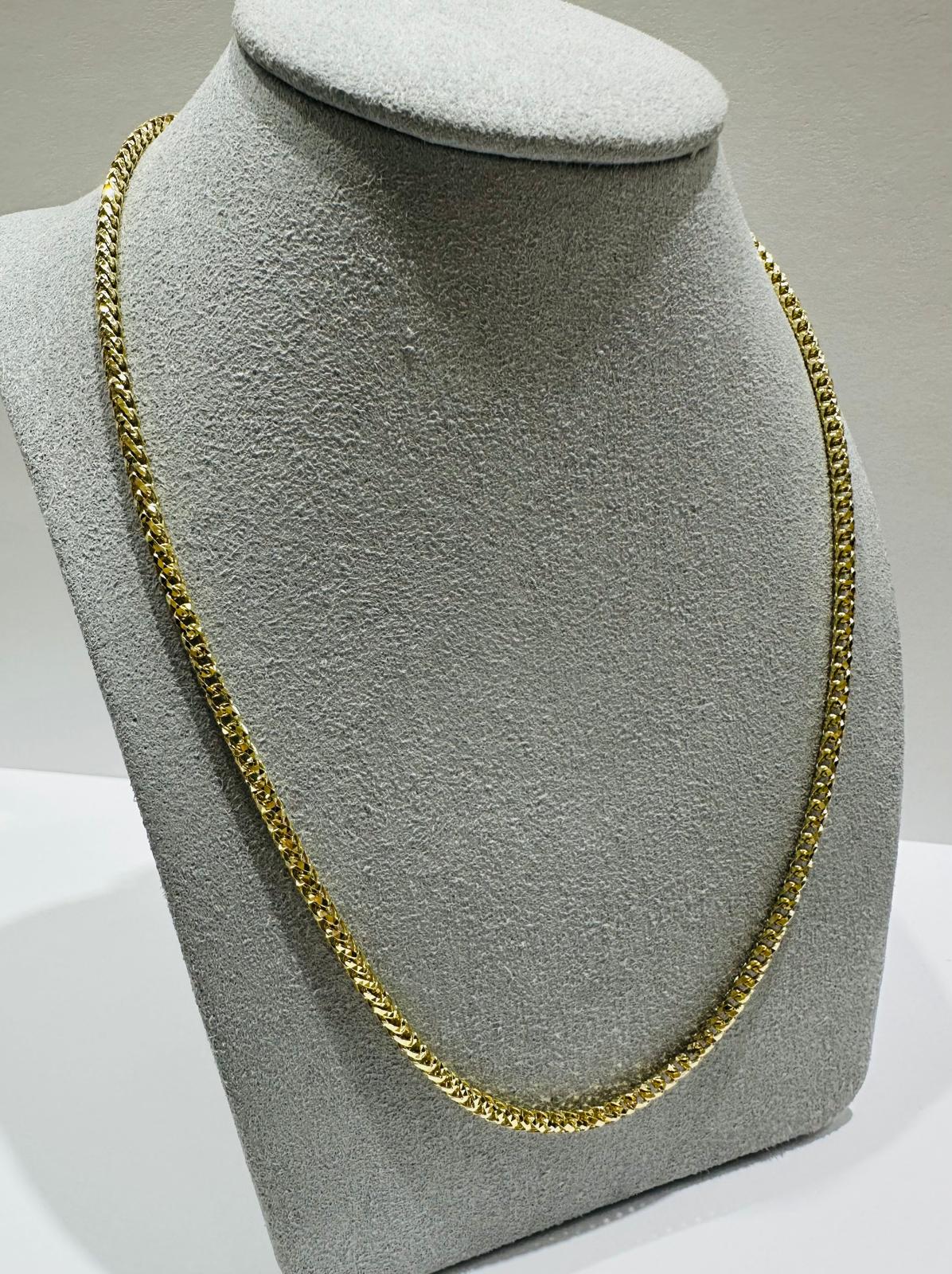 10K GOLD FRANCO LINK CHAIN- 24"  2.45mm  18.4gm