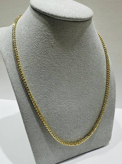 10K GOLD FRANCO LINK CHAIN- 24"  2.45mm  18.4gm
