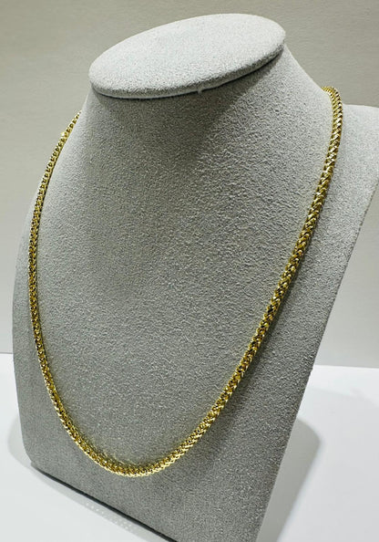 10K GOLD FRANCO LINK CHAIN- 24"  2.45mm  18.4gm
