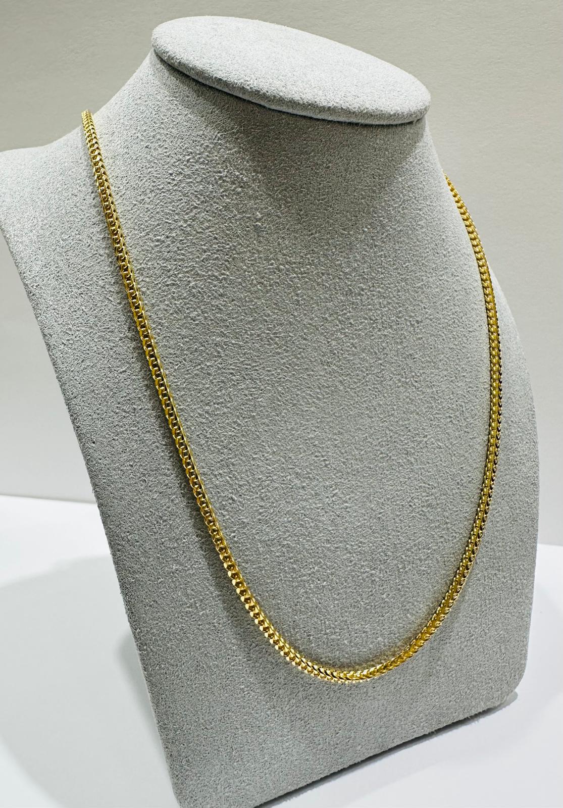 10K GOLD FRANCO LINK CHAIN- 24"  1.75mm  12.7gm